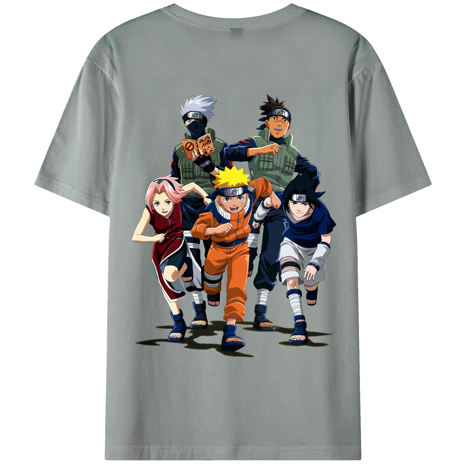 （画像用） NARUTO -ナルト- うずまき ナルト Uzumaki Naruto 綿100％ メンズ半袖Tシャツ（バックプリント） 通気性